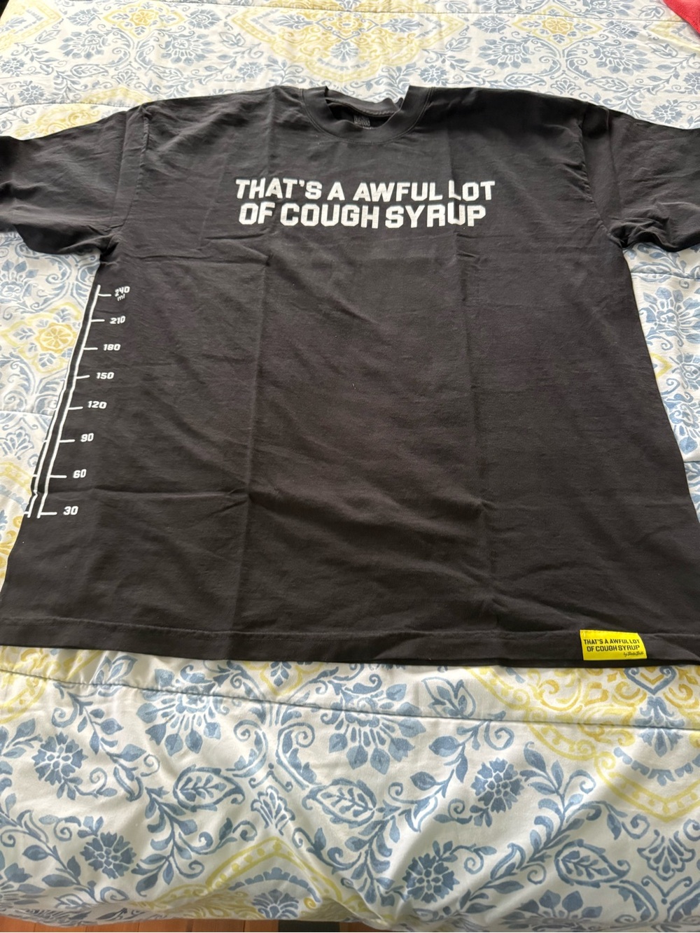 Lost Hills That’s A Awful Lot Of Cough Syrup Men’s Black Tee